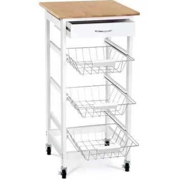 Servírovací stolek Servírovací vozík Dr-043 Wt