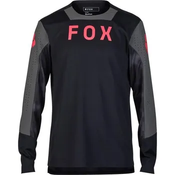 cyklistický dres FOX Volný dres Defend LS Jersey Taunt - Black - M