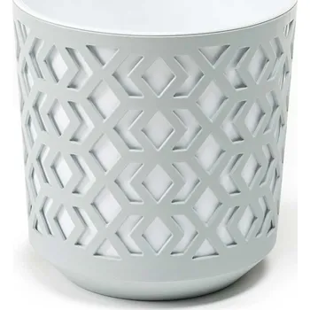 Květináč Květináč Etnic 19x20 cm bílo-šedý