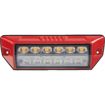 Přídavný světlomet PREDATOR oranžový 6x2W + pracovní světlo, 12-24V, červený, ECE R65