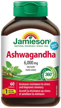 Přírodní produkt Jamieson Ashwagandha 6000 mg 60 cps.