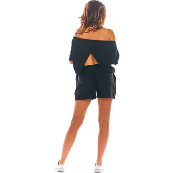 Dámský overall Volný overal z velmi příjemné bavlny M212 Barva: Černá, Velikost: S/M