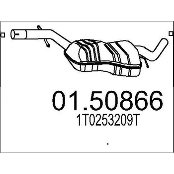 Tlumič výfuku Střední tlumič výfuku MTS 01.50866