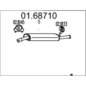 Tlumič výfuku Zadní tlumič výfuku MTS 01.68710