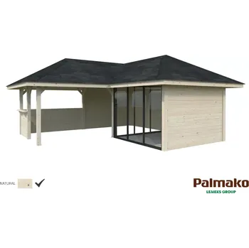 Zahradní domek Zahradní domek Palmako BIANCA 24,9 m2 SET 209 - SLIDE (Rozměr: 588x588 cm, tl.120x120 mm)