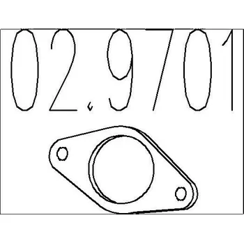 Těsnění výfuku Těsnění, výfuková trubka MTS 02.9701