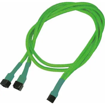 Audio kabel Nanoxia 3-pin - 3-pin x2, 0,3 m, zelená (NX3PY60NG)