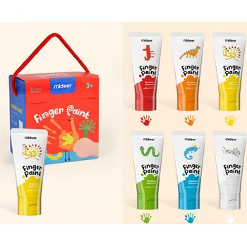 Speciální výtvarná barva Mideer | Dětská sada prstových barev - 6 barev