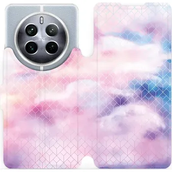 Pouzdro na mobilní telefon Flipové pouzdro Mobiwear - Realme 12 Pro 5G - MR02S Vodovkové obrazce (Knížkové flip pouzdro, obal, kryt na mobil Realme 12 Pro 5G - MR02S Vodovkové obrazce, materiál Umělá kůže + TPU - ochrana 360°, stojánek, silikonová vanička, magnetické zavírání)