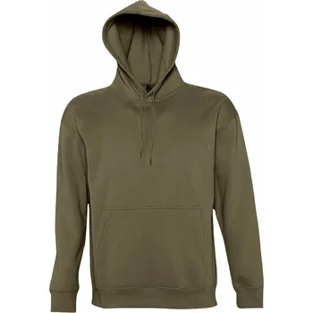 Pánská mikina Sol's Unisex klokanka Slam s vegan certifikací, směs 50 % bavlna, 50 % polyester Barva: zelená vojenská, Velikost: M L420