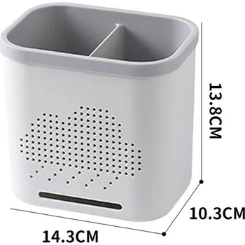 Příborník do zásuvky Multifunkční kuchyňský organizér na příbory a nože - 2 šedé mřížky