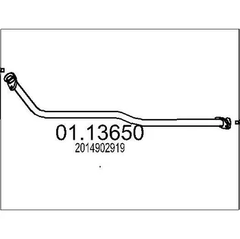 Výfuková trubka Výfuková trubka MTS 01.13650