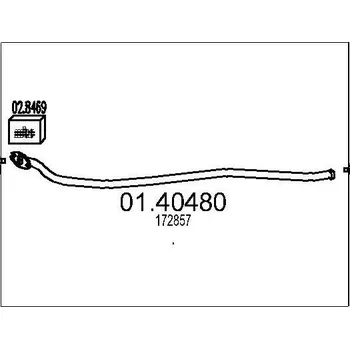 Auto-moto Výfuková trubka MTS 01.40480