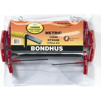 Klíč Sada imbus T klíčů 2,0-6,0mm HTX60M BONDHUS