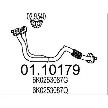 Výfuková trubka Výfuková trubka MTS 01.10179