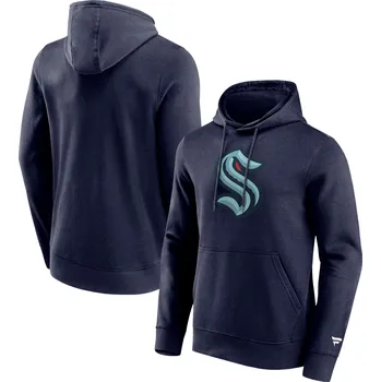 Pánská mikina Fanatics Pánská mikina Seattle Kraken NHL Primary Logo Graphic Hoodie Maritime Blue Velikost: L