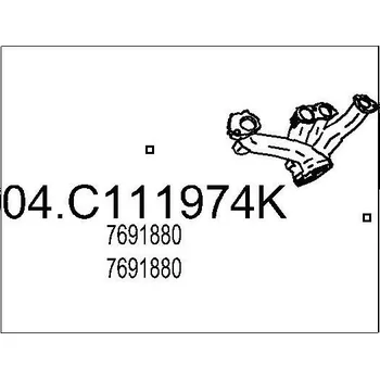 Výfuková trubka Výfuková trubka MTS 04.C111974K