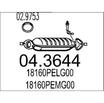 Katalyzátor Katalyzátor MTS 04.3644