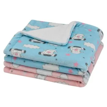 Dětský pokoj Dětská deka dvojitá Magna Ovečka; Barva: růžová; Velikost: 75 x 100 cm