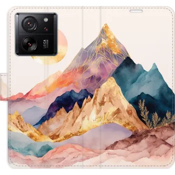 Pouzdro na mobilní telefon Flip pouzdro iSaprio - Xiaomi 13T / 13T Pro - Beautiful Mountains - kapsičky na karty (Knížkový flip kryt, obal, pouzdro iSaprio na mobil Xiaomi 13T / 13T Pro - Beautiful Mountains - 360° ochrana telefonu, přihrádka na karty a hotovost, funkce stojánku,)