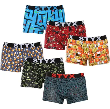 Boxerky 6PACK pánské boxerky Styx art sportovní guma vícebarevné (6G12697124/2) M Možnost vrácení zboží ZDARMA do 120 dnů!