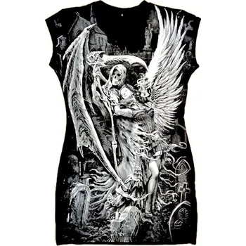 Dámské šaty Dámské motorkářské tričko/tunika DEAD ROMANCE FAN-TD62 Velikost: XXL