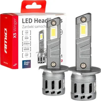 Autožárovka 2ks žárovka LED H1 12V 2936 lm X5