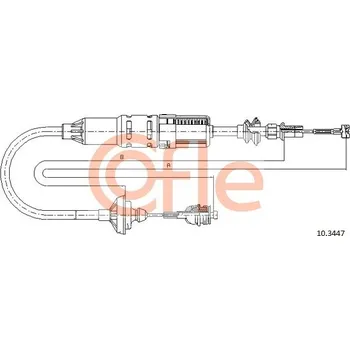Spojkové lanko Tazne lanko, ovladani spojky COFLE 10.3447