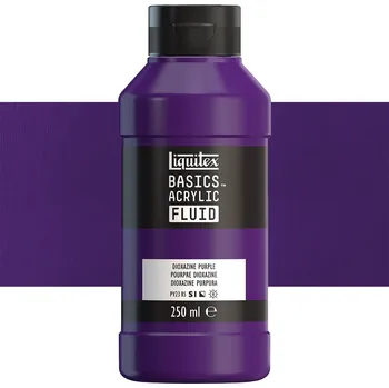 Vodová barva Akrylová barva Liquitex Basics Fluid - Dioxazine Purple Balení: 250 ml