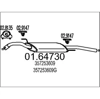 Tlumič výfuku Zadní tlumič výfuku MTS 01.64730