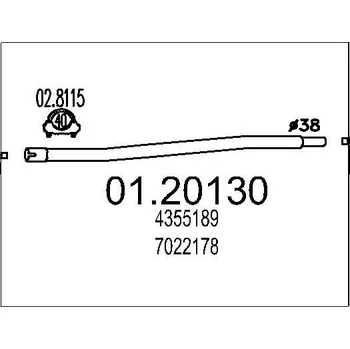 Výfuková trubka Výfuková trubka MTS 01.20130