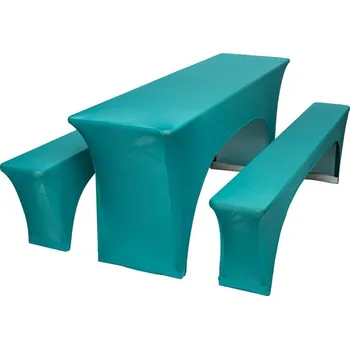 Napínací potah Elastický ubrus na pivní set 200 x 50 cm. Barva: tyrkysová