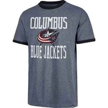 Pánské tričko 47 Brand Pánské tričko Columbus Blue Jackets NHL Belridge '47 CAPITAL RINGER Tee Velikost: XS