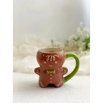 Roztomilý keramický vánoční hrnek s motivem perníčka | 300ml - A02-GGE-CC62