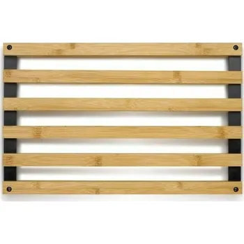 Kela Podložka Kiril, bambus, černá, 38 x 24 cm, přírodní