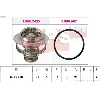 Motor automobilu Termostat, chladivo EPS 1.880.742