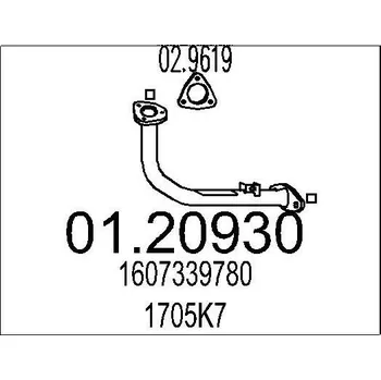 Auto-moto Výfuková trubka MTS 01.20930