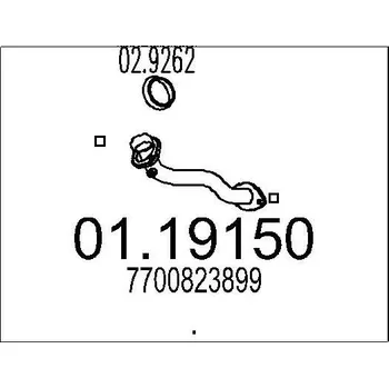 Auto-moto Výfuková trubka MTS 01.19150