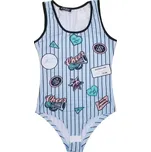 Flamenco Mystique Dámské Body s Módním Potiskem, Modré, Elastický Materiál, Univerzální Velikost