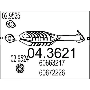 Katalyzátor Katalyzátor MTS 04.3621