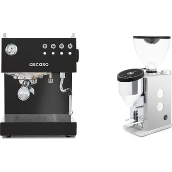 Kávovar Ascaso Steel DUO, Black + Rocket Espresso FAUSTINO 3.1, white