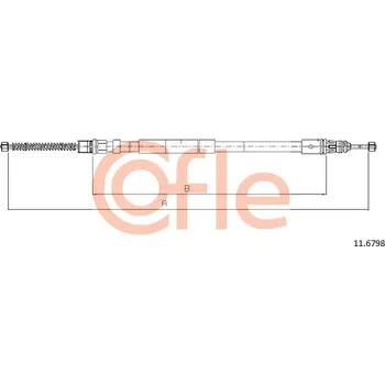 Auto-moto Tažné lanko, parkovací brzda COFLE 11.6798