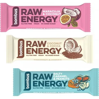 tyčinka Bombus Raw Energy multipack 3x50g maracuja+kokos+sl. karamel (tyčinka Bombus Raw Energy multipack 3x50g maracuja+kokos+sl. karamel)
