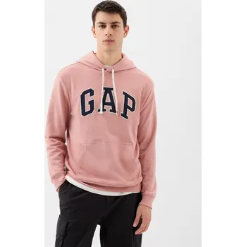 Pánská mikina GAP Mikina V-Int Ft Heritage Logo Po Snl - Pánské GAP růžová 2694848