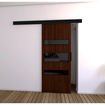 Interiérové dveře Posuvné dveře STANDART MIX D90, Wenge/Černá