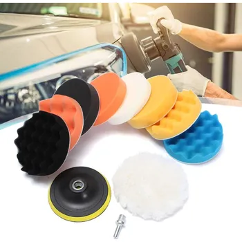 Sada leštících kotoučů na vrtačku 10 ks - průměr 8 cm