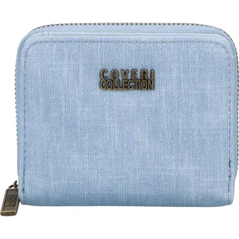Peněženka Dámská menší praktická koženková peněženka na zip Ladd, světle modrá