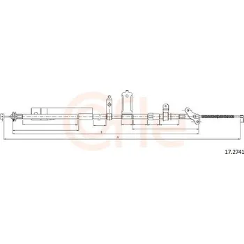 Lanko parkovací brzdy Tažné lanko, parkovací brzda COFLE 17.2741