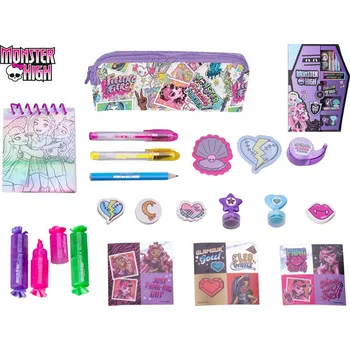 Penál Mikro trading Monster High - Pouzdro s psacími potřebami a nálepkami