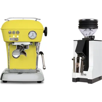 Kávovar Ascaso Dream ONE, Sun Yellow + Eureka Mignon Zero, BL white